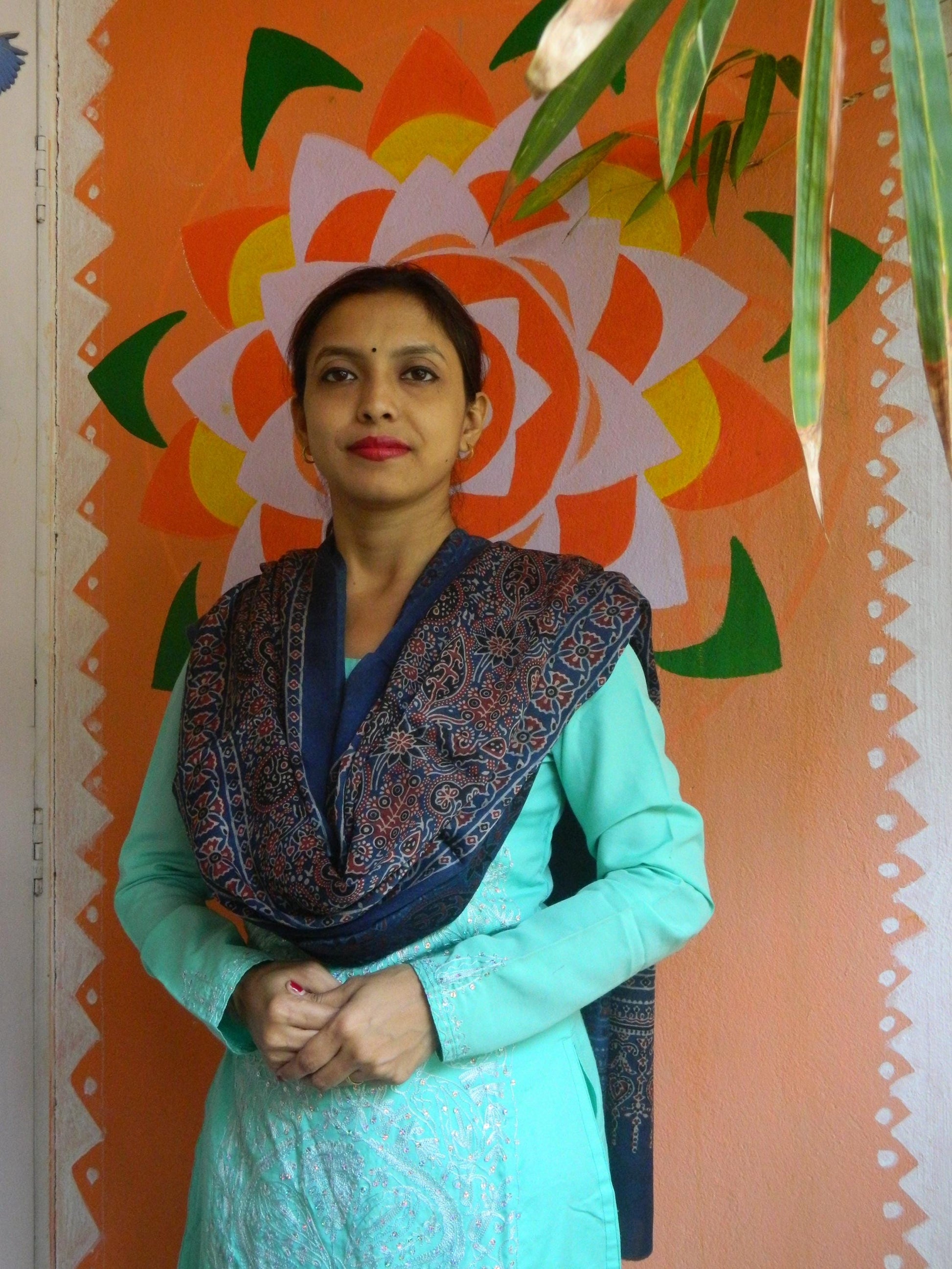 Indigo Blue Graphite Grey Red Modal Silk Ajrakh Handblock Dupatta