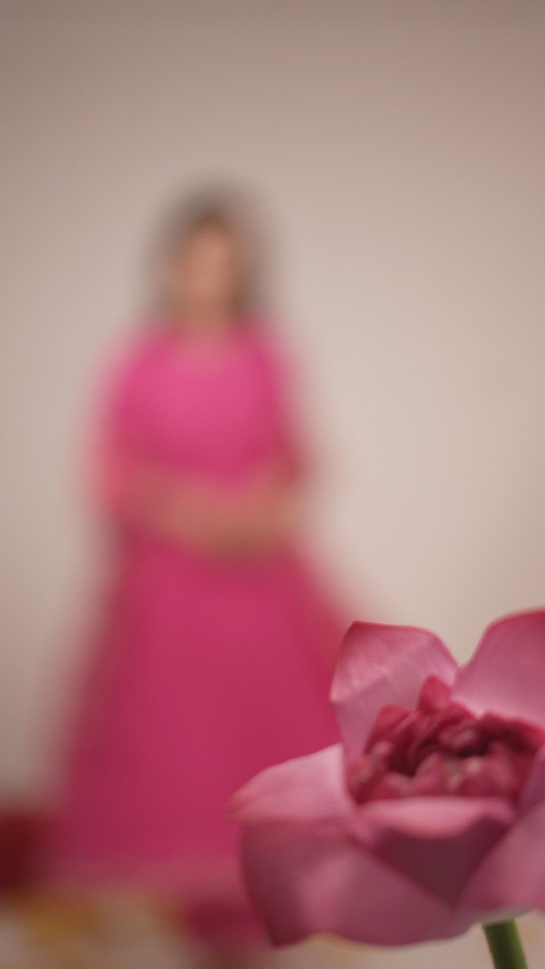 Load video: Mandhaara Kamala Pink Organza Tunic - Festive &amp; Wedding Tunic