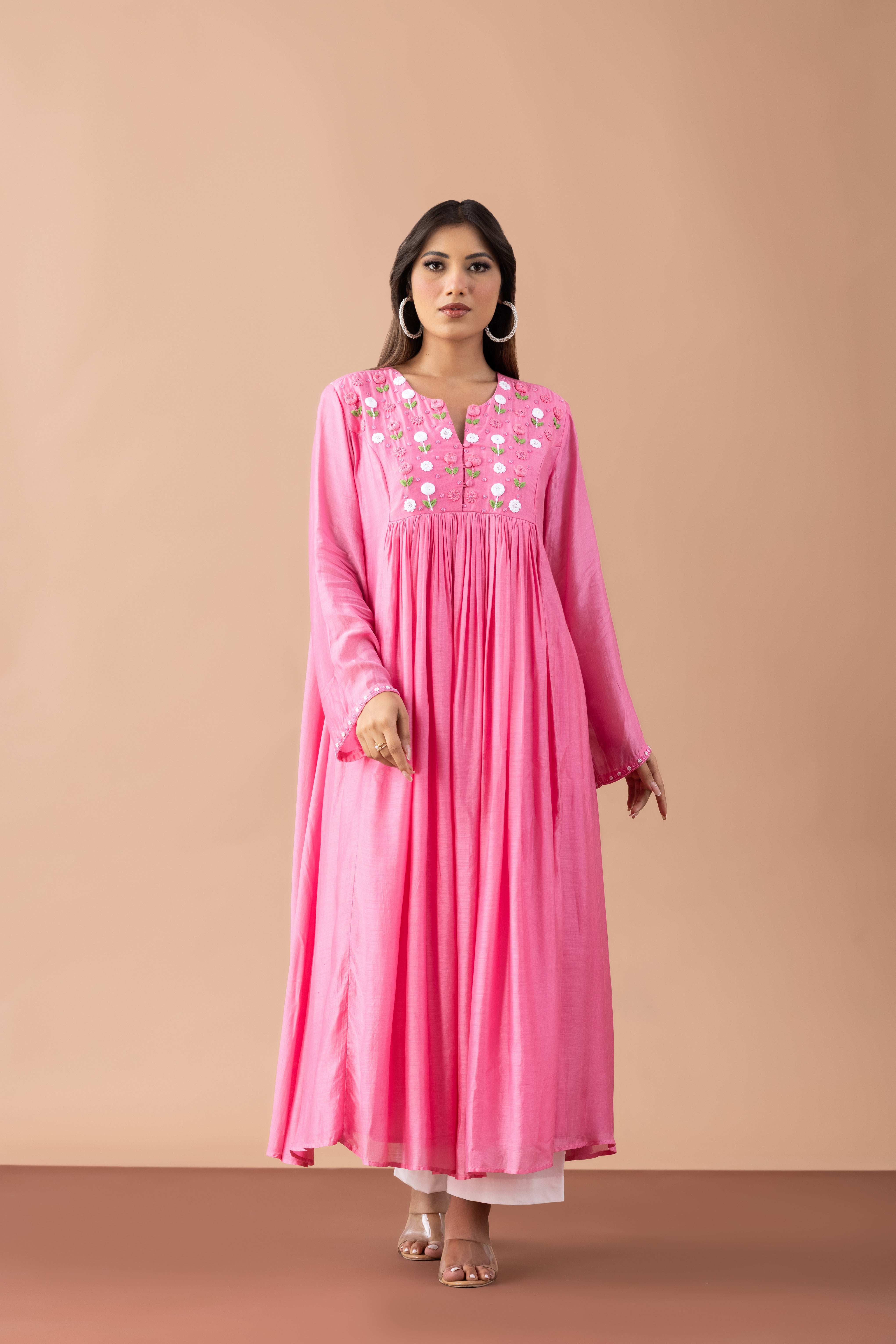 PANKHURI KURTA SET PINK
